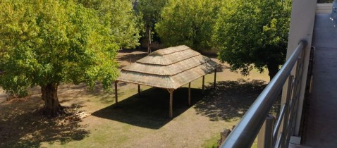 Finalizó la construcción de un quincho para el geriático del Hospital Vicente López