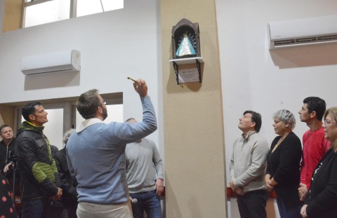 Con la presencia de Mauro García, entronizaron la imagen de la Virgen de Luján en el Concejo Deliberante