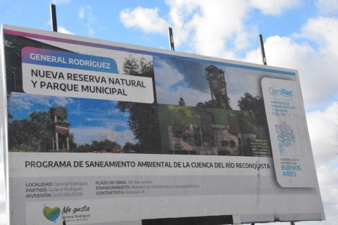 En qué estado están las obras de la Reserva Natural de General Rodríguez