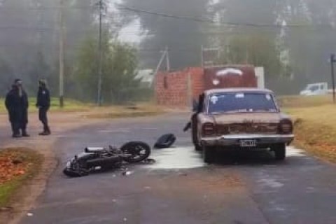 Vecino rodriguense protagonizó un accidente de tránsito en la mañana de ayer en Pilar