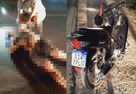 Un hombre se accidentó con su moto en Ruta 7 durante la noche del sábado y fue hospitalizado