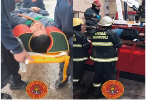 Video: así fue el simulacro de socorrismo que desarrollaron los Bomberos
