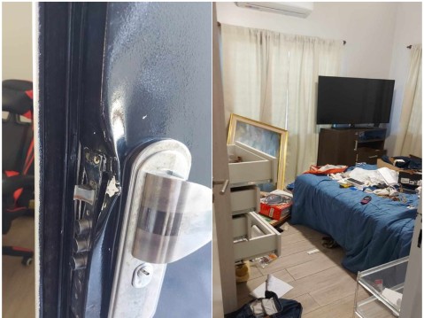 Video: le reventaron la puerta, le revolvieron todo y le desvalijaron la casa