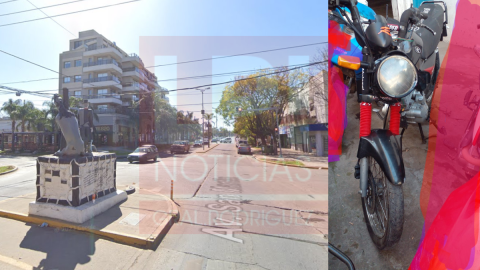 Una barrendera debió ser hospitalizada tras ser atropellada por un motociclista en una esquina céntrica