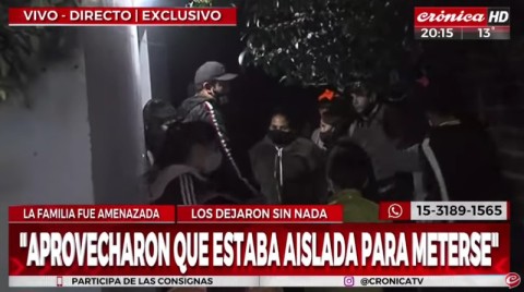 Video: conflicto por una casa desató descontrol y violencia frente a las cámaras de TV