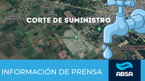 El Barrio Bicentenario y Raffo, afectados por un corte de agua de ABSA
