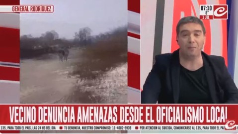 Vecino denunció aprietes y amenazas del oficialismo local en un canal televisivo