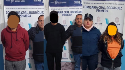 Arrestaron a tres jóvenes rodriguenses que robaron una casa con la modalidad "escruche"