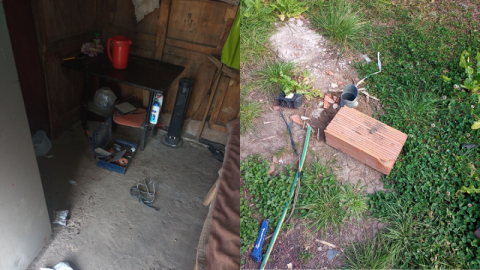 Fue a llevar a sus hijos a la escuela y al volver le habían desvalijado la casa