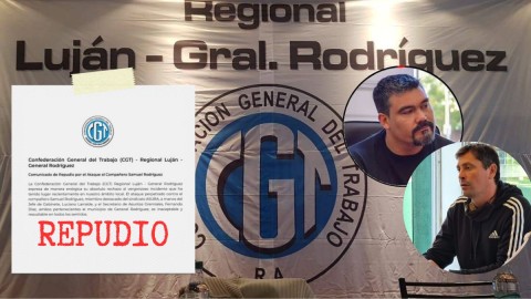 La CGT General Rodríguez - Luján repudió el ataque al funcionario y gremialista Samuel Rodríguez