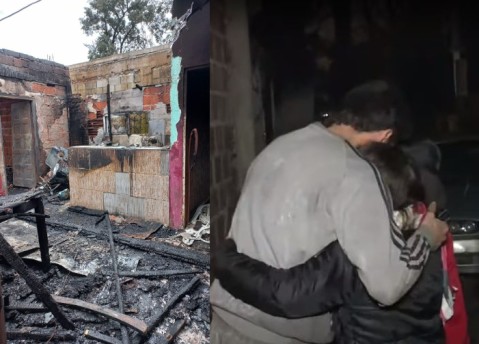 Luego de haber perdido todo en un incendio, sus vecinos organizan una rifa para ayudarlos