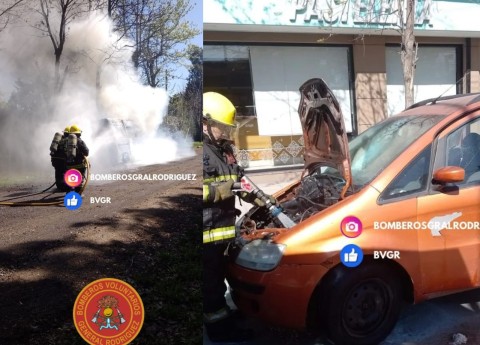 Los Bomberos tuvieron que apagar dos incendios de vehículos en menos de una hora
