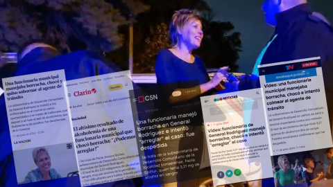 Así repercutió en los portales nacionales la primicia de la funcionaria rodriguense que chocó alcoholizada