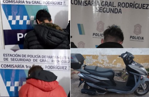 Detuvieron a tres hombres por robo en distintos puntos de General Rodríguez