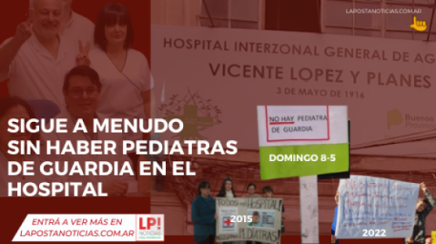 Otro día sin guardia pediátrica en el hospital