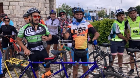 Travesía de ciclistas no videntes hará escala en General Rodríguez