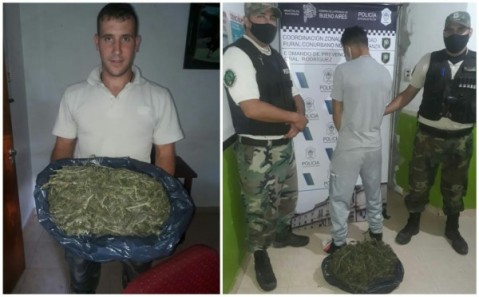 Policía Rural aprehendió a un sujeto que portaba estupefacientes