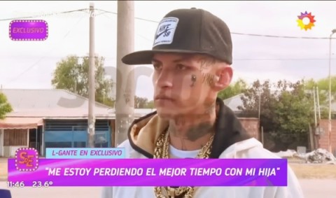 L-Gante lloró en televisión al hablar de su conflicto judicial con Tamara Báez
