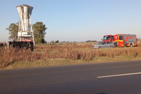 Otro vuelco durante el sábado: esta vez una camioneta sobre la Ruta 6