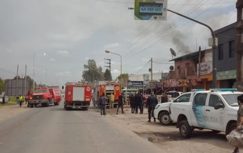 Incendio en un departamento de la Ruta 7