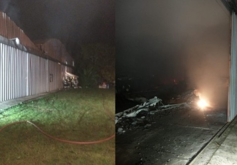 Incendio en hangares del aeroclub de General Rodríguez