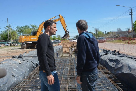 Katopodis recorrió la continuidad de la obra pluvial que promete evitar inundaciones a 90.000 vecinos de General Rodríguez
