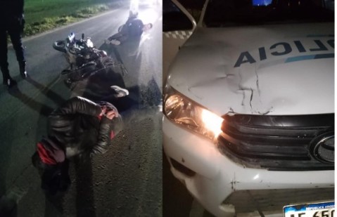 Vinieron de Moreno a robar a un local sobre la colectora, chocaron contra un patrullero y fueron arrestados