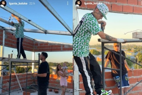 Cómo está quedando el interior de la casa que construye L-Gante en barrio Bicentenario