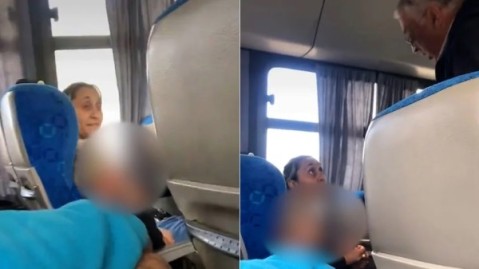 Terrible video de maltrato infantil en un colectivo de la línea 57