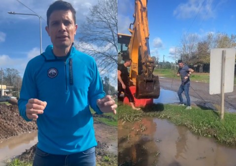 Mauro García estuvo en la avenida Balbín y anunció las mejoras que traerán las obras hidráulicas allí