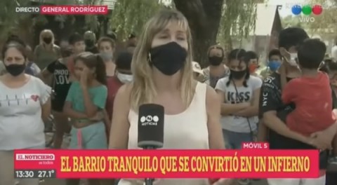 Móvil televisivo se acercó a Maravilla del Oeste por un reclamo vecinal por seguridad