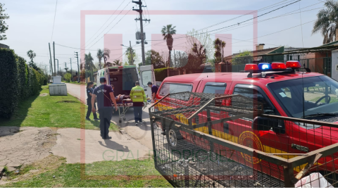 Una mujer se lesionó en una vereda de la calle Trueba y debió ser llevada al Hospital