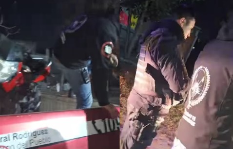 Operativo y persecución de un presunto delincuente en el barrio Agua de Oro