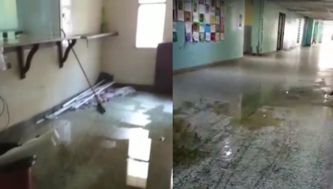 Quejas por pérdidas de agua y sectores inundados en el Hospital Vicente López