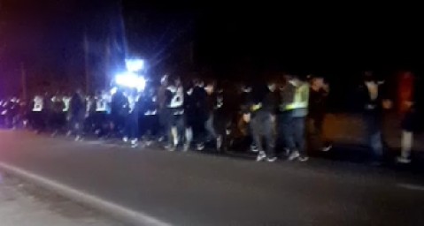 Hubo cortes en la Ruta 7 por peregrinación policial