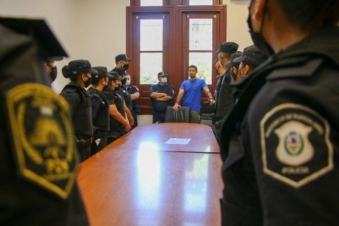 Presentación de nuevos integrantes de la Policía en la localidad
