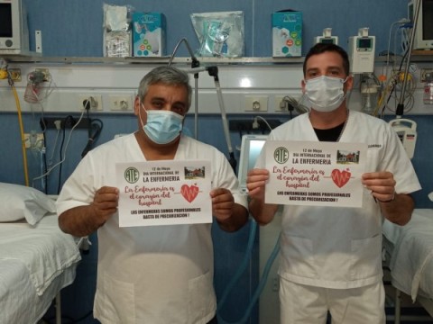 En el marco del Día de la Enfermería, trabajadores del Hospital Sommer piden mejoras salariales