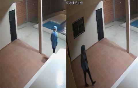 Video: así entró un delincuente a una vivienda del barrio Altos del Oeste tras saltar un paredón