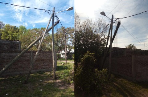 Ladrones dejaron a oscuras las calles de un barrio para robarse los cables