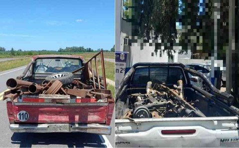 Arrestaron a dos rodriguenses en Luján por entrar a robar chatarra a un predio privado