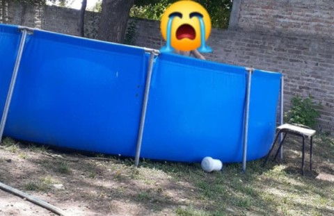 Entraron a una casa y se robaron una pileta de lona