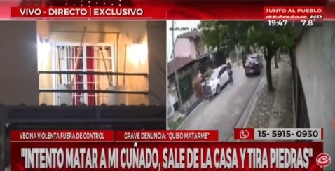 Móvil de Crónica TV en un fuerte conflicto vecinal: "Es un horror lo que estamos viviendo"