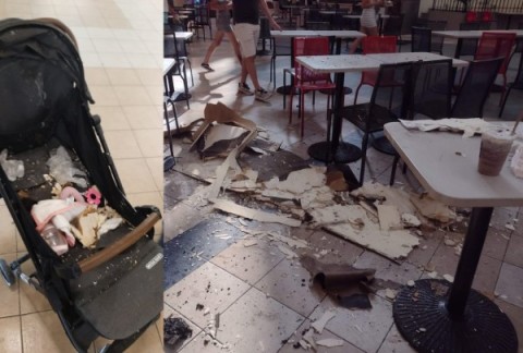 Un bombero de Gral. Rodríguez fue el “ángel” de la bebé a la que se le cayó el techo del shopping de Morón