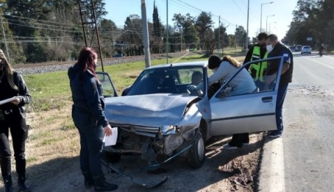 Un hospitalizado tras un triple choque en Ruta 7