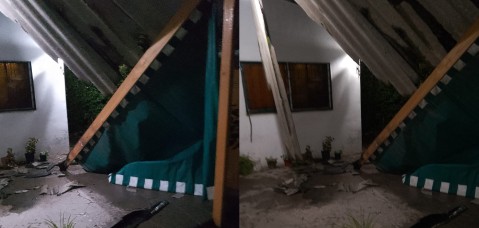 Desesperado pedido de ayuda para una anciana de Agua de Oro a quien se le voló el techo de su casa