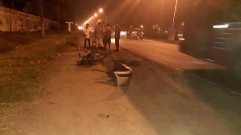 Choque en Ruta 7: dos motociclistas heridos y un automovilista que se dio a la fuga pero dejó su patente