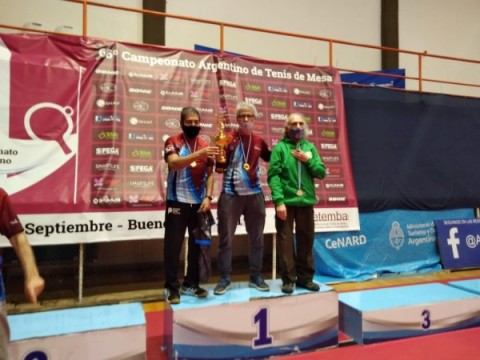 Un equipo rodriguense salió victorioso del Campeonato Argentino de tenis de mesa 2021