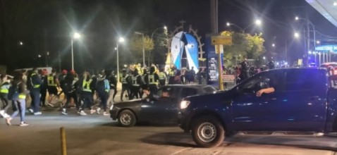 Operativo en Ruta 7 por peregrinación de la Policía Federal