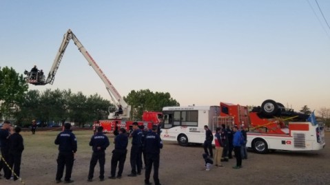Cu&aacute;l fue el simulacro que se realiz&oacute; en el predio de la estaci&oacute;n para un entrenamiento de los Bomberos