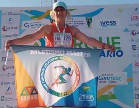 "Con el amor se llega a todo": la atleta rodriguense de 60 años entrenada por Juan Avila, brilló en varias competencias